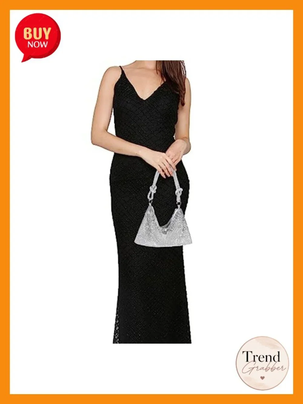 Rhinestone Sparkly Evening Bag Silver Clutch Crossbody Handbag Party Prom Club